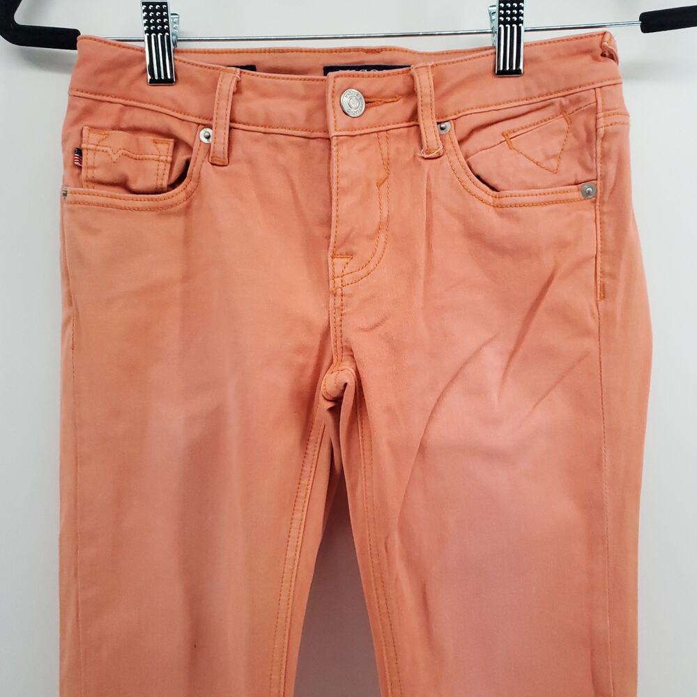 Vigoss Y2K Streetwear Bold CandyCoated The Jagger Orange Stretchy Skinny Jean 24 - Picture 2 of 12
